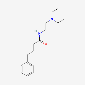 molecular formula C16H26N2O B13795992 Butyramide, N-(2-(diethylamino)ethyl)-4-phenyl- CAS No. 63224-28-2