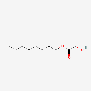 molecular formula C11H22O3 B13796017 Propanoic acid, 2-hydroxy-, octyl ester, (2S)- CAS No. 51191-33-4
