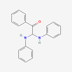 molecular formula C20H18N2O B13796024 2,2-Dianilino-1-phenylethanone CAS No. 66749-88-0
