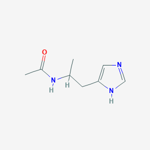 molecular formula C8H13N3O B13796046 Acetamide,N-[2-(1H-imidazol-5-YL)-1-methylethyl]- 