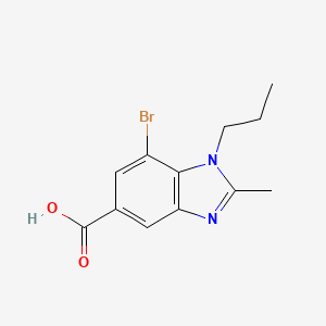 7-Bromo-2-methyl-1-propyl-1,3-benzodiazole-5-carboxylic acid