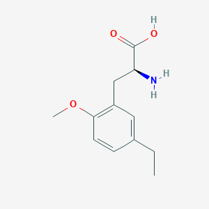 molecular formula C12H17NO3 B13796139 Phenylalanine, 5-ethyl-2-methoxy- 