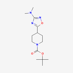Tert-butyl 4-[3-(dimethylamino)-1,2,4-oxadiazol-5-yl]piperidine-1-carboxylate
