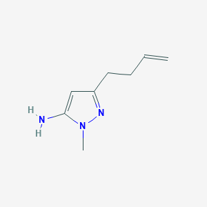 molecular formula C8H13N3 B13796220 5-But-3-enyl-2-methylpyrazol-3-amine 