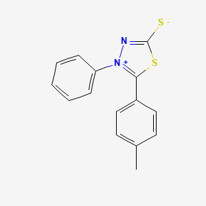 molecular formula C15H12N2S2 B13796224 5-(4-Methylphenyl)-4-phenyl-1,3,4-thiadiazol-4-ium-2-thiolate CAS No. 26229-05-0
