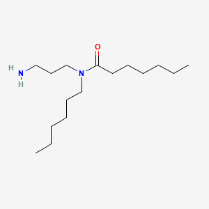 molecular formula C16H34N2O B13796229 N-(3-Aminopropyl)-N-hexylheptanamide CAS No. 67138-90-3