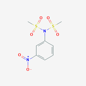 molecular formula C8H10N2O6S2 B1379623 N-methanesulfonyl-N-(3-nitrophenyl)methanesulfonamide CAS No. 32763-32-9