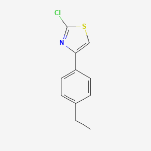 molecular formula C11H10ClNS B13796271 2-Chloro-4-(4-ethylphenyl)-1,3-thiazole CAS No. 61323-78-2
