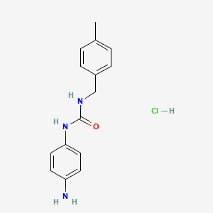 1-(4-Aminophenyl)-3-[(4-methylphenyl)methyl]urea hydrochloride