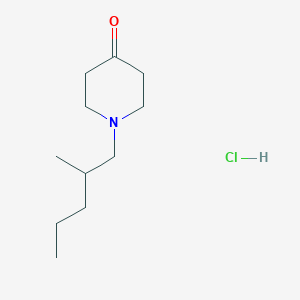 molecular formula C11H22ClNO B1379633 1-(2-Methylpentyl)piperidin-4-one hydrochloride CAS No. 1803605-15-3
