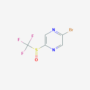 molecular formula C5H2BrF3N2OS B1379634 2-Bromo-5-((trifluoromethyl)sulfinyl)pyrazine CAS No. 1206523-77-4