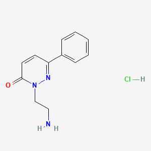 molecular formula C12H14ClN3O B1379635 2-(2-Aminoethyl)-6-phenyl-3(2H)-pyridazinone hydrochloride CAS No. 82362-87-6
