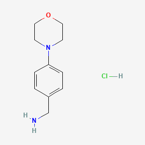molecular formula C11H17ClN2O B1379638 4-Morpholinobenzylamine hydrochloride CAS No. 1106986-47-3