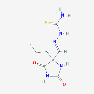 molecular formula C8H13N5O2S B13796460 Hydrazinecarbothioamide,2-[(2,5-dioxo-4-propyl-4-imidazolidinyl)methylene]- CAS No. 6974-18-1