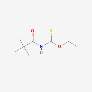 molecular formula C8H15NO2S B13796477 O-ethyl N-(2,2-dimethylpropanoyl)carbamothioate 