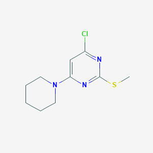 molecular formula C10H14ClN3S B13796506 4-Chloro-2-(methylthio)-6-(piperidin-1-yl)pyrimidine 