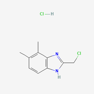 molecular formula C10H12Cl2N2 B1379651 2-(Chloromethyl)-6,7-dimethyl-1H-benzimidazole hydrochloride CAS No. 1609395-19-8