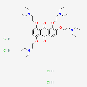 molecular formula C38H64Cl4N4O6 B13796511 1,2,5,8-Tetrakis[2-(diethylamino)ethoxy]anthracene-9,10-dione;tetrahydrochloride CAS No. 69019-71-2