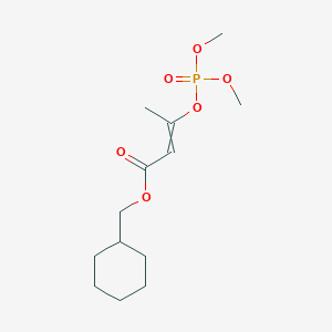 molecular formula C13H23O6P B13796551 3-(Dimethoxyphosphinyloxy)-2-butenoic acid cyclohexylmethyl ester 