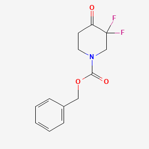 molecular formula C13H13F2NO3 B1379656 Benzyl 3,3-difluoro-4-oxopiperidine-1-carboxylate CAS No. 1283720-88-6