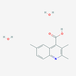 molecular formula C13H17NO4 B1379657 2,3,6-三甲基-4-喹啉羧酸二水合物 CAS No. 1609400-19-2