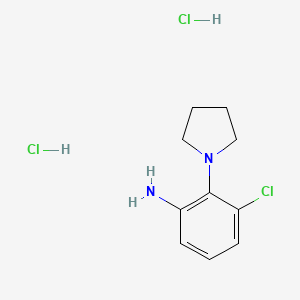 molecular formula C10H15Cl3N2 B1379659 [3-Chloro-2-(1-pyrrolidinyl)phenyl]amine dihydrochloride CAS No. 1609400-81-8