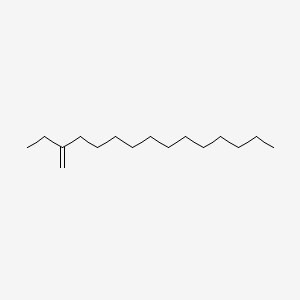 molecular formula C16H32 B13796606 Pentadecane,3-methylene- CAS No. 56919-55-2