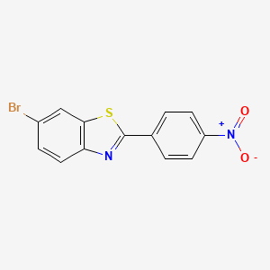molecular formula C13H7BrN2O2S B13796610 6-Bromo-2-(4-nitrophenyl)benzothiazole CAS No. 566169-96-8