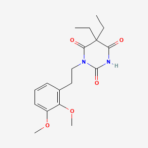 molecular formula C18H24N2O5 B13796629 Barbituric acid, 5,5-diethyl-1-(2,3-dimethoxyphenethyl)- CAS No. 66940-77-0