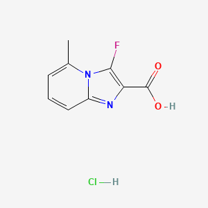 molecular formula C9H8ClFN2O2 B1379663 3-Fluoro-5-methylimidazo[1,2-a]pyridine-2-carboxylic acid hydrochloride CAS No. 1609400-40-9