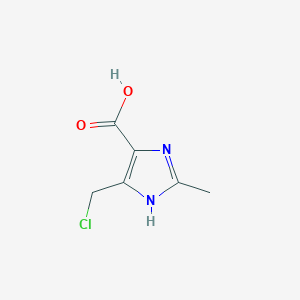 molecular formula C6H7ClN2O2 B13796636 5-(Chloromethyl)-2-methyl-1H-imidazole-4-carboxylic acid CAS No. 857939-27-6