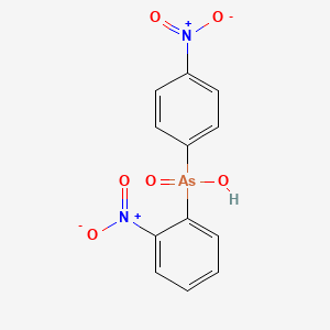 molecular formula C12H9AsN2O6 B13796672 (2-Nitrophenyl)-(4-nitrophenyl)arsinic acid CAS No. 6299-14-5