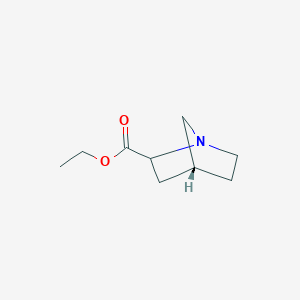 molecular formula C9H15NO2 B13796679 (1R,2R,4R)-Ethyl 1-azabicyclo[2.2.1]heptane-2-carboxylate CAS No. 1279569-18-4