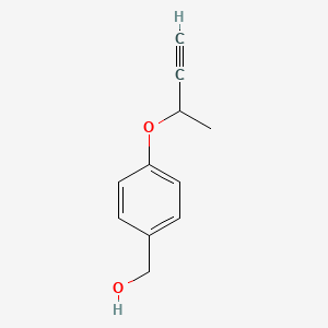 molecular formula C11H12O2 B1379668 [4-(But-3-yn-2-yloxy)phenyl]methanol CAS No. 1803571-00-7