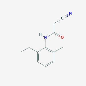 molecular formula C12H14N2O B13796685 Acetamide,2-cyano-N-(2-ethyl-6-methylphenyl)- 