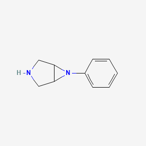 molecular formula C10H12N2 B13796688 3,6-Diazabicyclo[3.1.0]hexane,6-phenyl- 