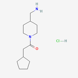 {[1-(Cyclopentylacetyl)piperidin-4-yl]methyl}amine hydrochloride