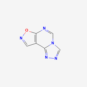 molecular formula C6H3N5O B13796712 Isoxazolo[4,5-E]-1,2,4-triazolo[4,3-C]pyrimidine CAS No. 80161-12-2