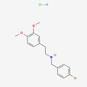 molecular formula C17H21BrClNO2 B1379674 盐酸 N-(4-溴苄基)-2-(3,4-二甲氧基苯基)乙胺 CAS No. 133344-82-8