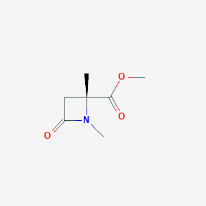 molecular formula C7H11NO3 B13796743 methyl (2R)-1,2-dimethyl-4-oxoazetidine-2-carboxylate CAS No. 605658-22-8
