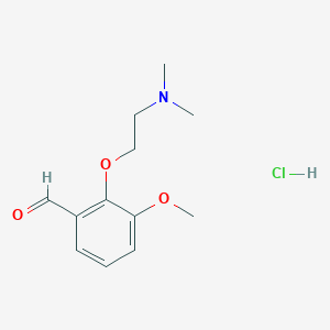 molecular formula C12H18ClNO3 B1379675 2-[2-(Dimethylamino)ethoxy]-3-methoxybenzaldehyde hydrochloride CAS No. 1609400-68-1