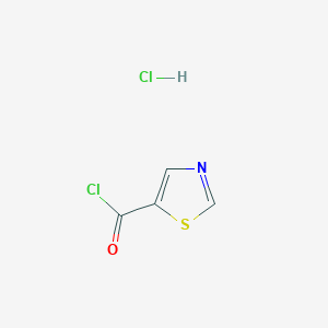 molecular formula C4H3Cl2NOS B1379676 1,3-噻唑-5-羰基氯盐酸盐 CAS No. 1803604-93-4