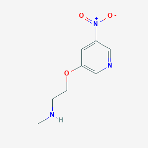 molecular formula C8H11N3O3 B13796777 N-Methyl-2-[(5-nitro-3-pyridinyl)oxy]ethanamine 