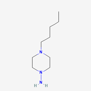 molecular formula C9H21N3 B13796801 4-Pentylpiperazin-1-amine CAS No. 56964-24-0