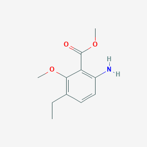 molecular formula C11H15NO3 B13796844 Methyl 6-amino-3-ethyl-2-methoxybenzoate CAS No. 681247-98-3