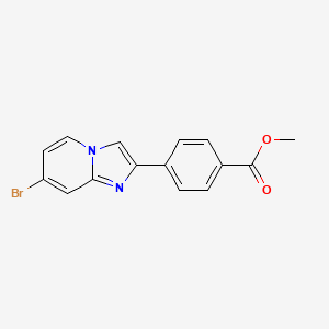 molecular formula C15H11BrN2O2 B13796860 Methyl 4-(7-bromoimidazo[1,2-a]pyridin-2-yl)benzoate CAS No. 947533-62-2