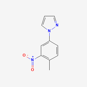 molecular formula C10H9N3O2 B1379688 1-(4-methyl-3-nitrophenyl)-1H-pyrazole CAS No. 1803584-68-0