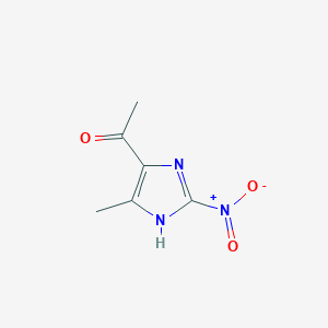 molecular formula C6H7N3O3 B13796928 1-(5-methyl-2-nitro-1H-imidazol-4-yl)ethanone 