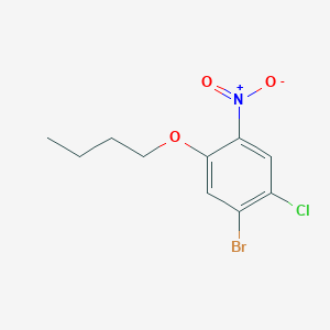 molecular formula C10H11BrClNO3 B1379694 1-Bromo-5-butoxy-2-chloro-4-nitrobenzene CAS No. 1393442-61-9