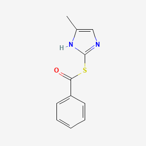 molecular formula C11H10N2OS B13796956 S-(4-Methyl-1H-imidazol-2-yl) benzothioate 